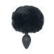 Анальна пробка з хвостом Punishment - Bunny Tail Silicone Anal Plug - Black SX2235,1 - інтернет-магазин інтимних товарів Squitter