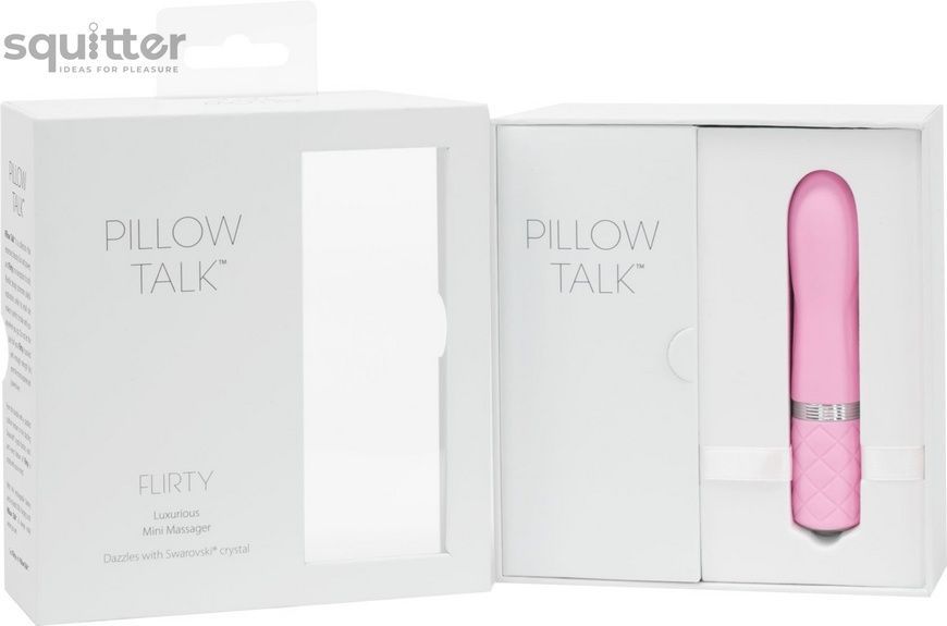 Роскошный вибратор PILLOW TALK - Flirty Pink с кристаллом Сваровски, гибкая головка SO2725 - онлайн-сексшоп Сквитер
