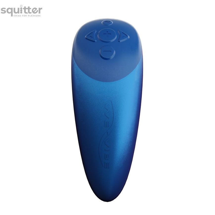 Смарт-вібратор для пар We-Vibe Chorus Cosmic Blue, сенсорне керування вібраціями стисненням пульта SO6919 - онлайн-сексшоп Сквітер