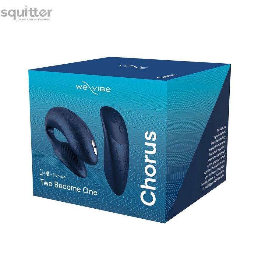 Смарт-вібратор для пар We-Vibe Chorus Cosmic Blue, сенсорне керування вібраціями стисненням пульта SO6919 - онлайн-сексшоп Сквітер
