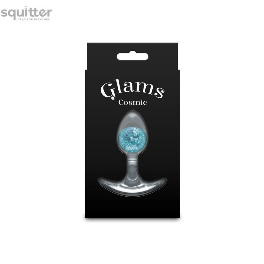 Анальна пробка NS Novelties Cosmic Glams - Small - Blue SX4336 - онлайн-сексшоп Сквітер