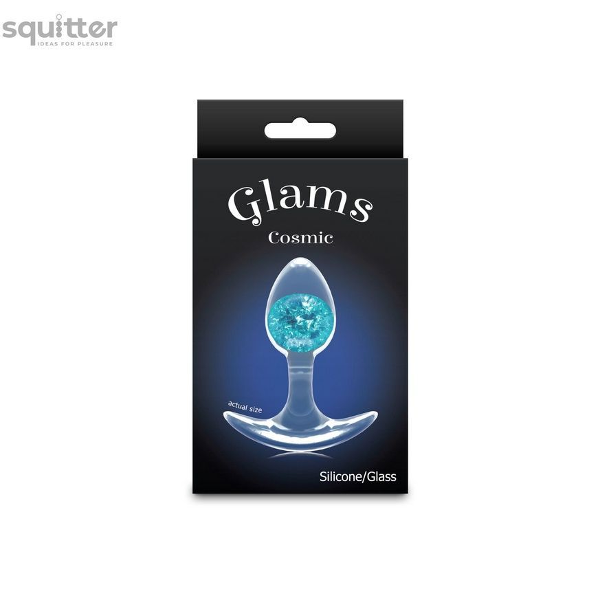 Анальна пробка NS Novelties Cosmic Glams - Small - Blue SX4336 - онлайн-сексшоп Сквітер