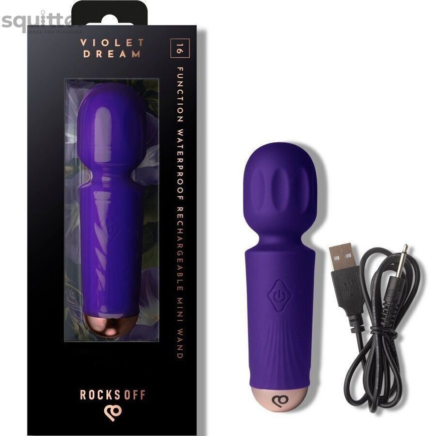 Вібромасажер Rocks Off Mini Wand Violet Dream, 16 режимів SX3941 - онлайн-сексшоп Сквітер