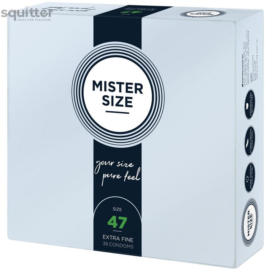 Презервативи Mister Size - pure feel - 47 (36 condoms), товщина 0,05 мм SO8049 фото