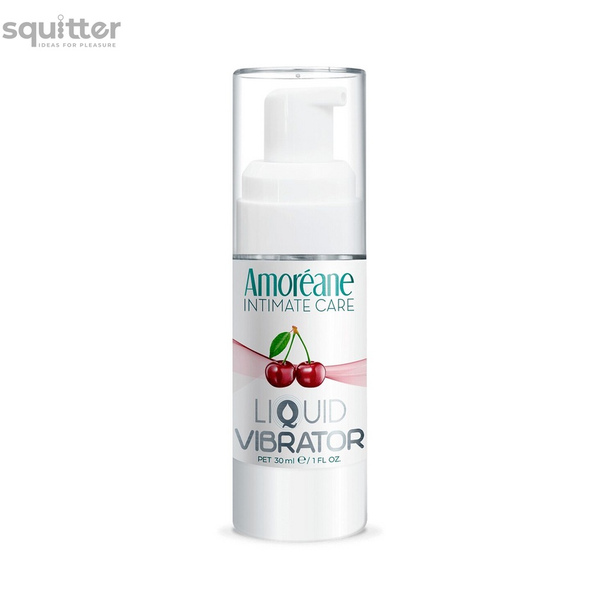 Лубрикант з ефектом вібрації Amoreane Med Liquid Vibrator Cherry (30 мл) SO3984 фото