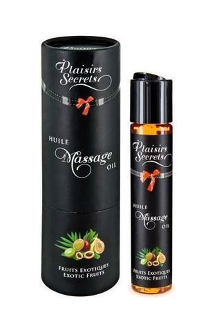 Масажна олія Plaisirs Secrets Exotic Fruits (59мл) з афродизіаками їстівна, подарункове паковання SO1839 - онлайн-сексшоп Сквітер