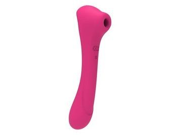 Вібратор та вакуумний кліторальний стимулятор 2-в-1 Alive Quiver Magenta Pink оновлена ​​модель SO6017 - онлайн-сексшоп Сквітер