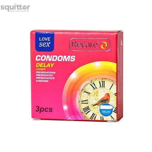 Презервативи Recare Delay Candy Condoms 3 шт, пролонгувальний ефект, цукерковий аромат SX3320 - онлайн-сексшоп Сквітер