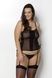 Сітчастий корсет з екошкіри Passion MALWIA CORSET 6XL/7XL black, з люверсами та знімними пажами SO7099,1 - інтернет-магазин інтимних товарів Squitter
