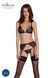 Комплект з відкритим доступом Passion DELIENA SET XXL/XXXL black, ліф, стрінги, пояс для панчіх SO8423,1 - інтернет-магазин інтимних товарів Squitter