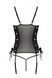 Сітчастий корсет з екошкіри Passion MALWIA CORSET 6XL/7XL black, з люверсами та знімними пажами SO7099,4 - інтернет-магазин інтимних товарів Squitter