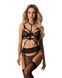Комплект Obsessive Premisis Black 3-pcs crotchless set 2XL/3X SX3116,1 - інтернет-магазин інтимних товарів Squitter