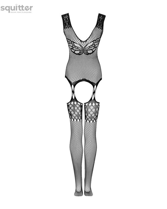 Бодистокинг Obsessive Bodystocking G323 XL/XXL black, рисунок пчелы и бабочки SO7244 - онлайн-сексшоп Сквитер