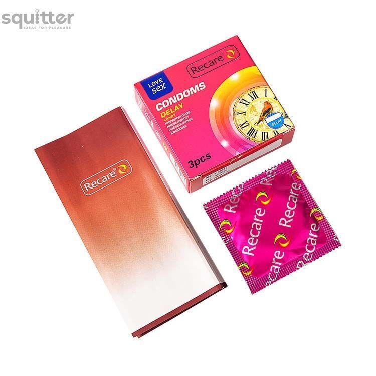 Презервативи Recare Delay Candy Condoms 3 шт, пролонгувальний ефект, цукерковий аромат SX3320 - онлайн-сексшоп Сквітер