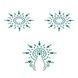 Пэстис из кристаллов Petits Joujoux Gloria set of 3 - Green/Blue, украшение на грудь и вульвуSO3132,1 - интернет-магазин интимных товаров Squitter