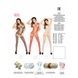 Бодістокінг Passion BS013 white, комбінезон, імітація панчіх і пояса PBS013W,5 - інтернет-магазин інтимних товарів Squitter