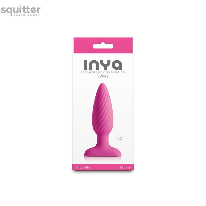 Анальна пробка з вібрацією NS Novelties INYA - Swirl - Pink SX4342 - онлайн-сексшоп Сквітер