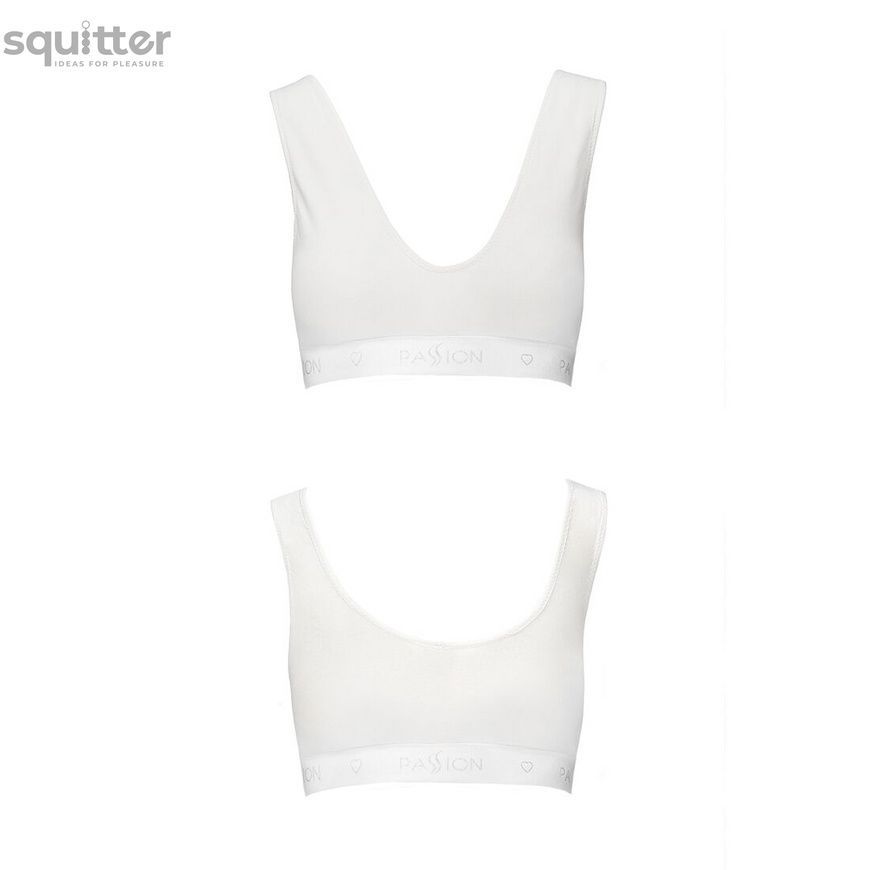 Спортивний топ з еластичної бавовни Passion PS005 TOP L, white SO4227 - онлайн-сексшоп Сквітер