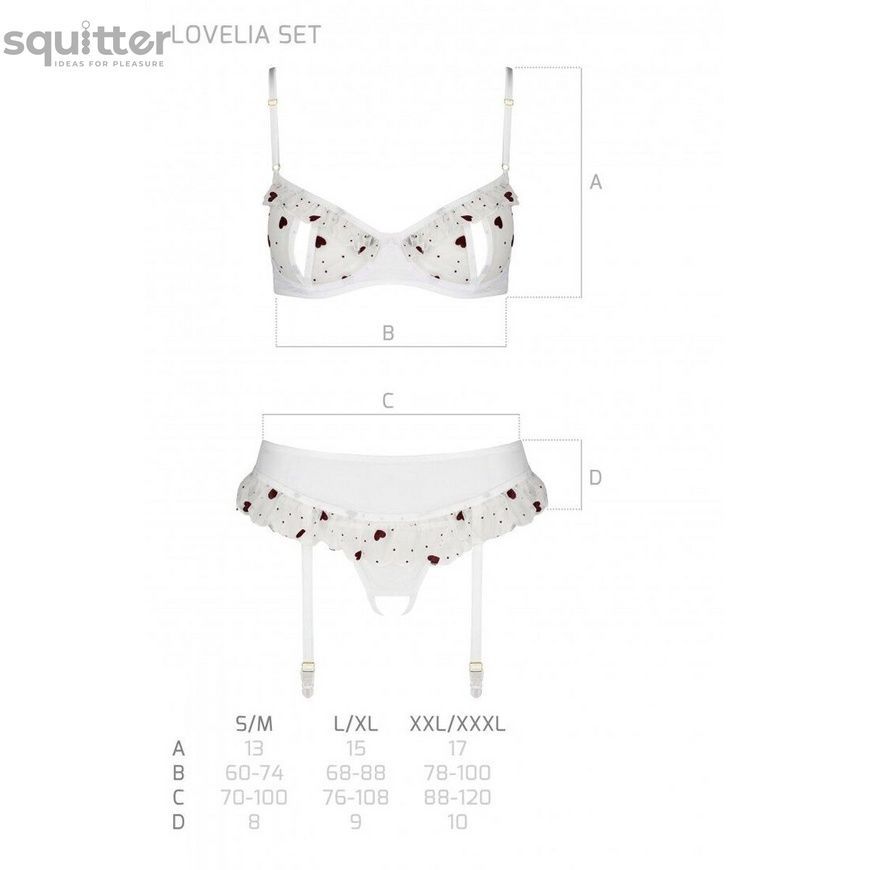 Сексуальный комплект с поясом для чулок LOVELIA SET white S/M - Passion SO4781 - онлайн-сексшоп Сквитер