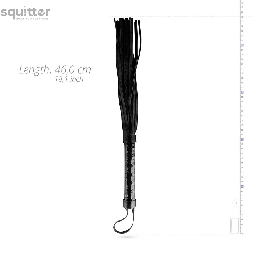 Батіг-флогер Whipped - Beat It Flogger - Black, екошкіра SO5125 фото