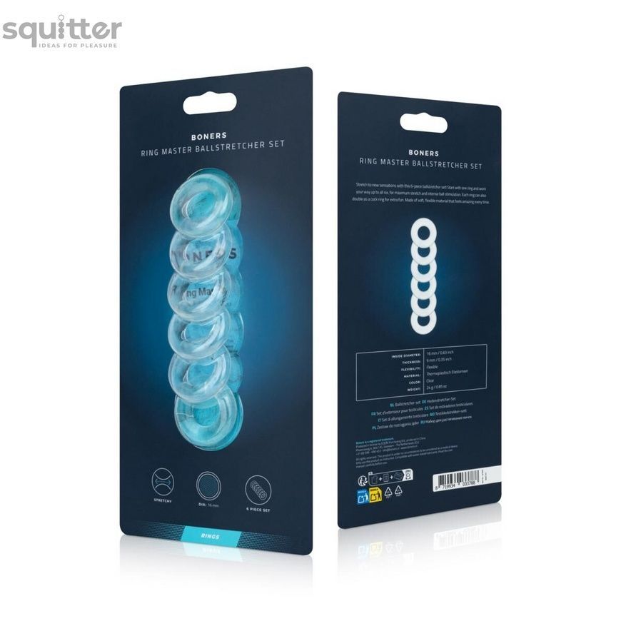 Набір кілець для яєчок Boners Ring Master Ballstretcher Set SX3904 - онлайн-сексшоп Сквітер