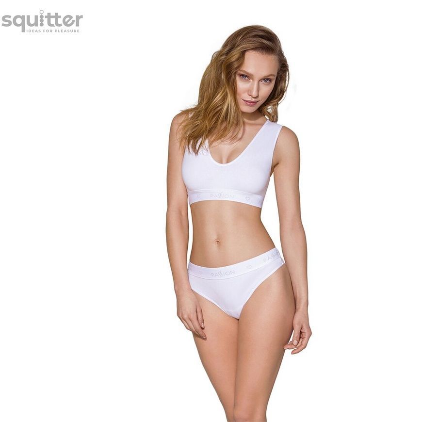 Спортивний топ з еластичної бавовни Passion PS005 TOP L, white SO4227 - онлайн-сексшоп Сквітер