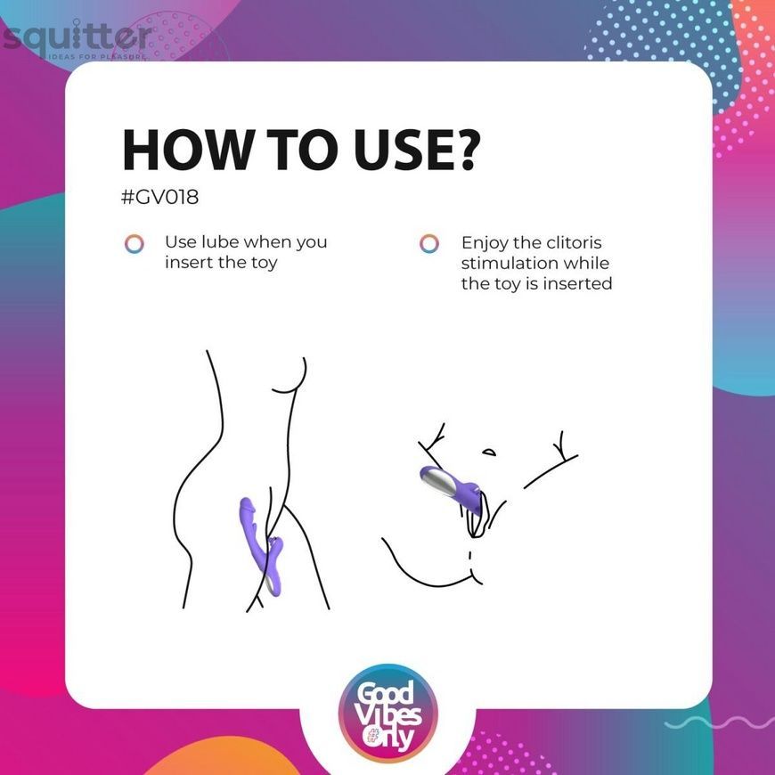 Вібратор-кролик Good Vibes Only - Tess Rabbit Vibrator with G-Spot Stimulator SX3065 - онлайн-сексшоп Сквітер