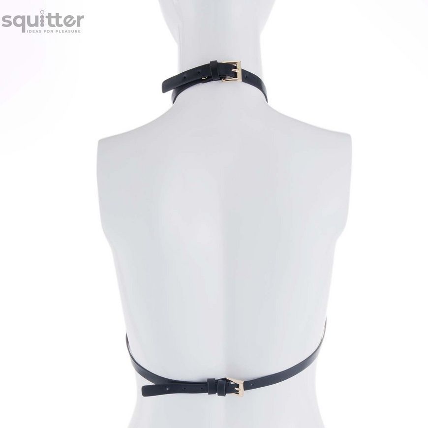 Портупея на грудь LOCKINK SEVANDA Queen Chest Harness with Removable Bra, чорна, зі знімними пестис SX0873 - онлайн-сексшоп Сквітер