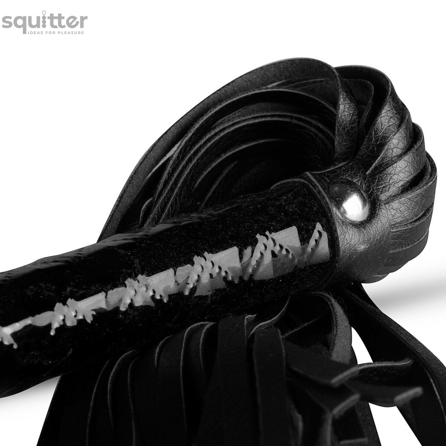 Батіг-флогер Whipped - Beat It Flogger - Black, екошкіра SO5125 фото