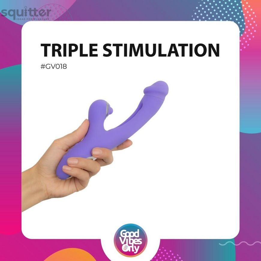 Вібратор-кролик Good Vibes Only - Tess Rabbit Vibrator with G-Spot Stimulator SX3065 - онлайн-сексшоп Сквітер