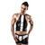 Распродажа!!! Комплект белья Passion 018 SET XXL/XXXL, черные шортики и топик с белыми элементами PSM0183 - онлайн-сексшоп Сквитер
