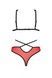 Комплект білизни Passion PEONIA SET XXL/XXXL red, бра, трусики SO8468,4 - інтернет-магазин інтимних товарів Squitter