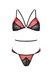Комплект білизни Passion PEONIA SET XXL/XXXL red, бра, трусики SO8468,3 - інтернет-магазин інтимних товарів Squitter