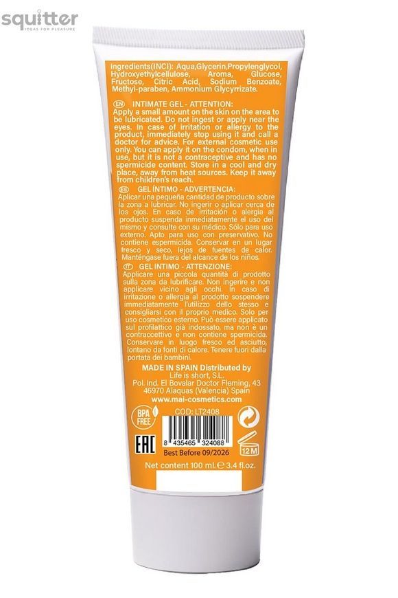 Смазка на водной основе BTB FLAVORED MANGO с ароматом манго (100 мл) SO7535 - онлайн-сексшоп Сквитер