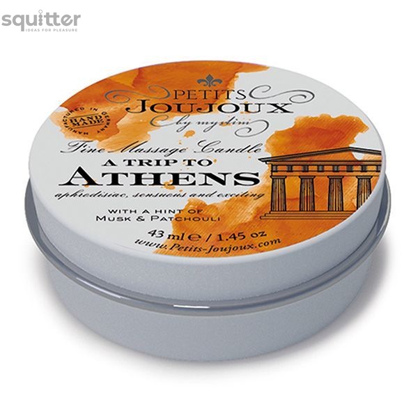 Масажна свічка Petits Joujoux - Athens - Musk and Patchouli (43 мл) з афродизіаками SO3169 фото