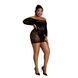 Сукня-бодістокінг Moonlight Plus Model 07 XL-XXXL Black, довгий рукав SO8198,1 - інтернет-магазин інтимних товарів Squitter