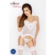 Корсет з пажами JANET CORSET white XXL/XXXL - Passion, трусики, напівпрозорий EL11806 фото 2