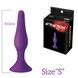 Анальная пробка на присоске MAI Attraction Toys №32 Purple, длина 10,5см, диаметр 2,5смSO4623,2 - интернет-магазин интимных товаров Squitter
