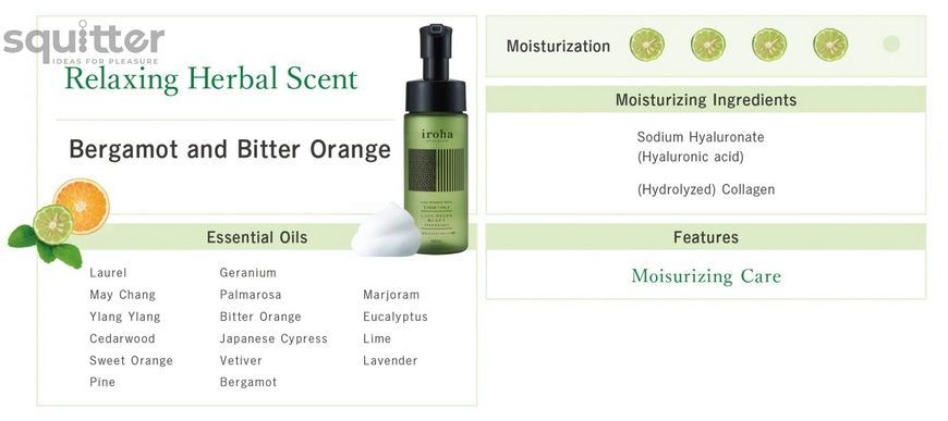 Піна для інтимного догляду Iroha Intimate Wash Foam Type Bergamot and Bitter Orange 150 мл SX3493 - онлайн-сексшоп Сквітер