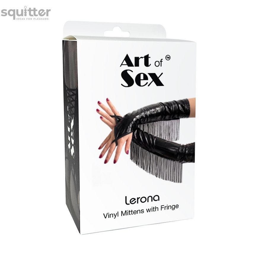 Вінілові мітенки Art of Sex - Lerona, розмір L, колір червоний SX4713 - онлайн-сексшоп Сквітер