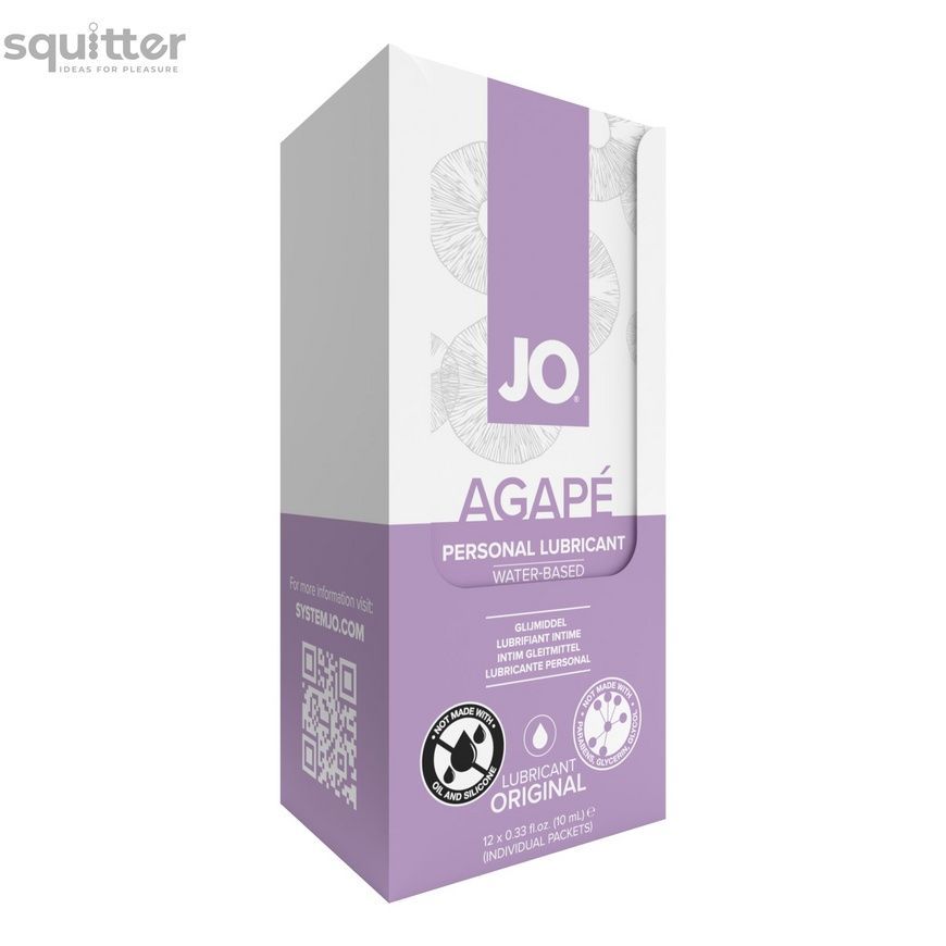 Набор лубрикантов Foil Display Box &ndash; JO Agape Lubricant &ndash; 12 x 10ml SO6766 - онлайн-сексшоп Сквитер
