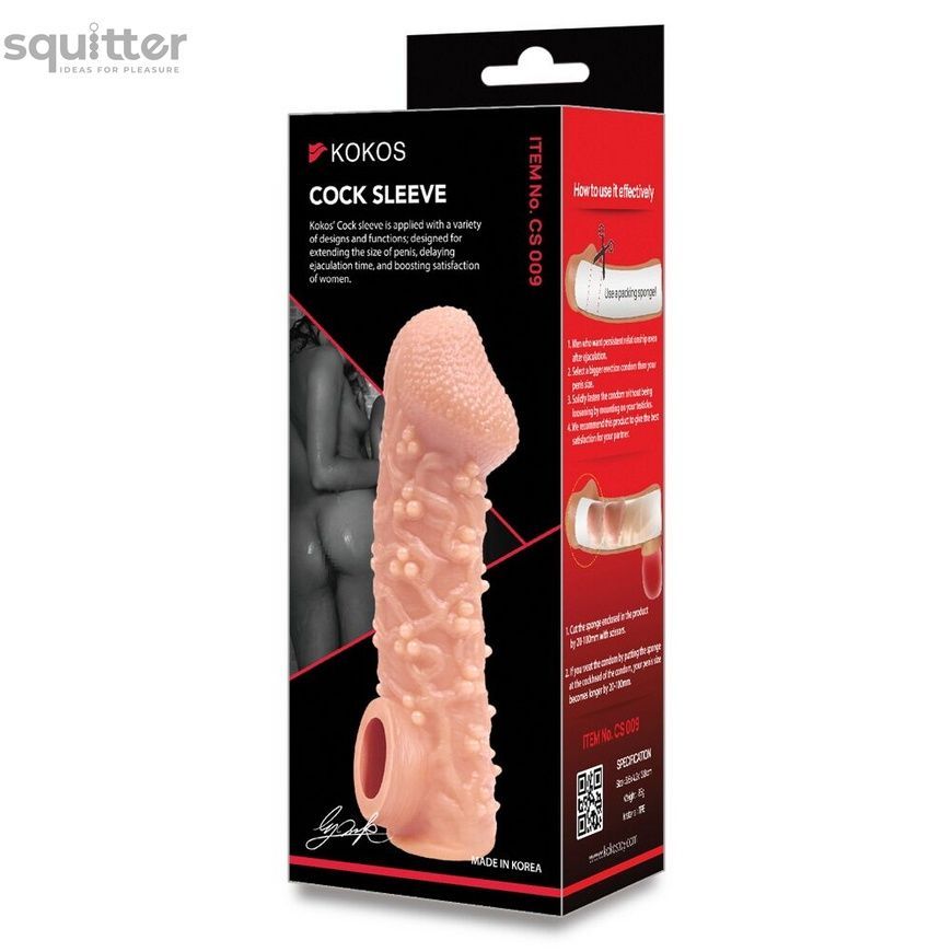 Насадка на член Kokos Cock Sleeve CS 009 M SX1467 - онлайн-сексшоп Сквітер