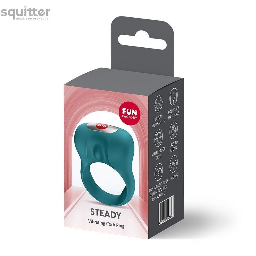 Ерекційне віброкільце Fun Factory Steady Bottle Green SX4233 - онлайн-сексшоп Сквітер