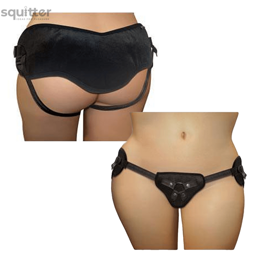 Труси для страпона Sportsheets - SizePlus Beginners Black, широкий пояс, комфортні SO2176 - онлайн-сексшоп Сквітер