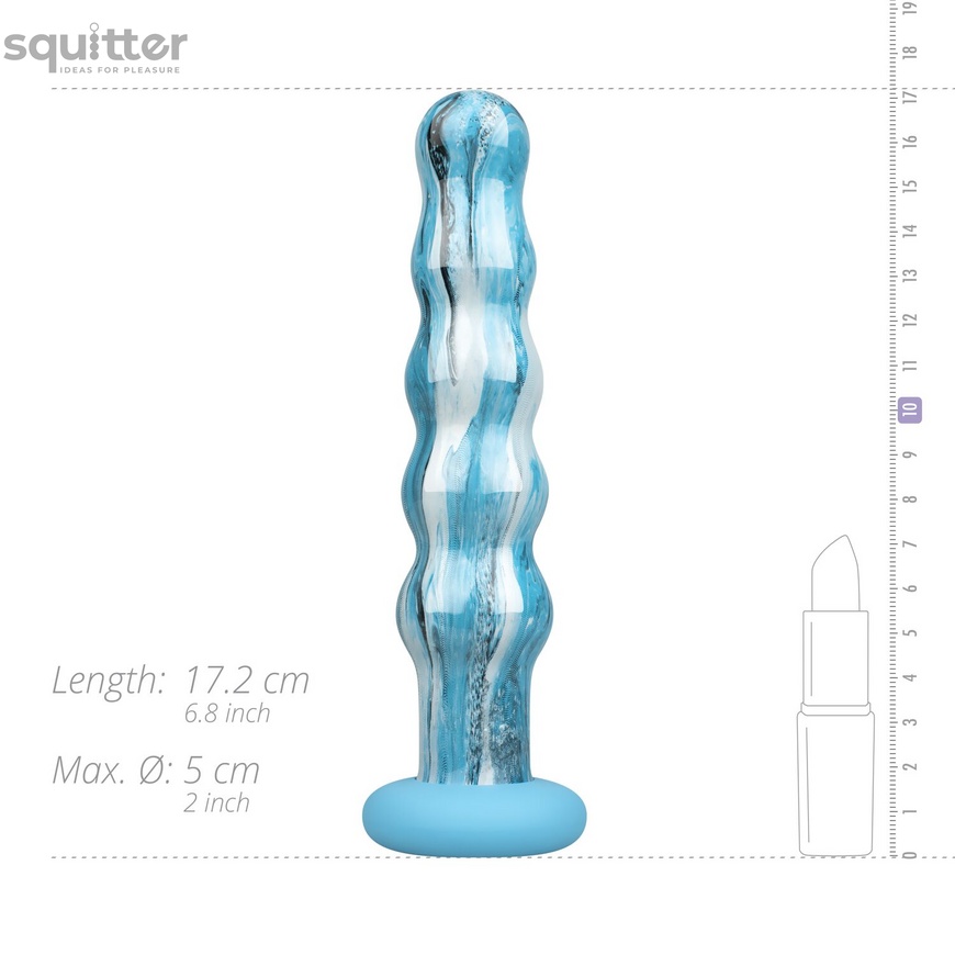 Скляний ділдо Gildo - Ocean Flow Glass Dildo SO8892 фото