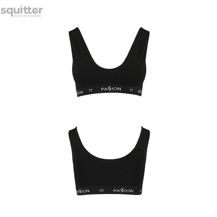 Спортивний топ з широкою гумкою Passion PS004 TOP XL, black SO4222 - онлайн-сексшоп Сквітер