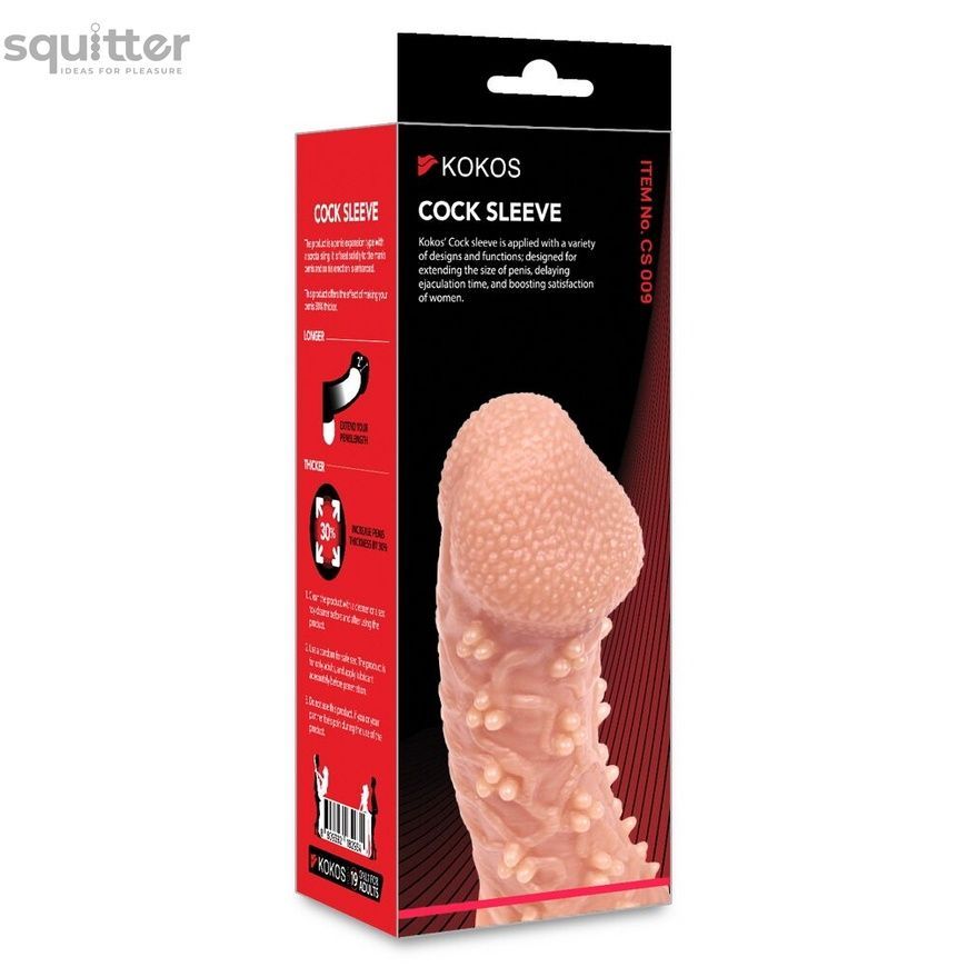 Насадка на член Kokos Cock Sleeve CS 009 M SX1467 - онлайн-сексшоп Сквітер