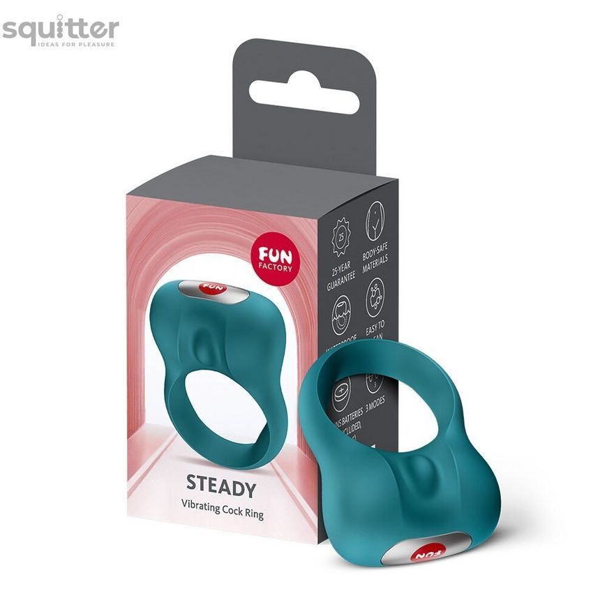 Ерекційне віброкільце Fun Factory Steady Bottle Green SX4233 - онлайн-сексшоп Сквітер