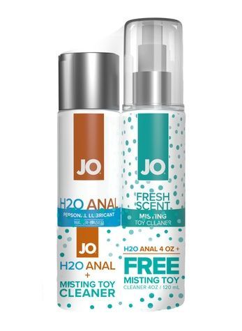 Комплект JO GWP &mdash; ANAL H2O Lubricant 120 мл + Misting Toy Cleaner 120 мл SO6772 - онлайн-сексшоп Сквітер