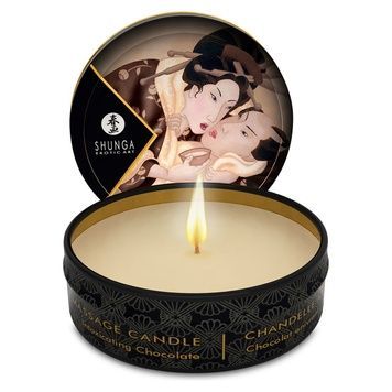 Массажная свеча Shunga Mini Massage Candle - Intoxicating Chocolate (30 мл) с афродизиаками SO2520 - онлайн-сексшоп Сквитер
